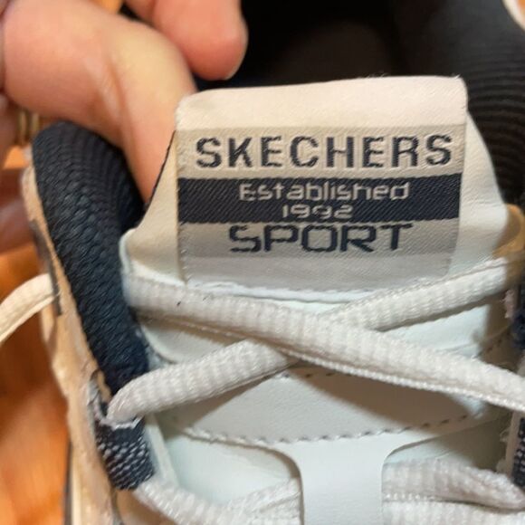 Men’s Skechers Sport White Leather Running Shoe Sneakers, walking, 11 - Picture 6 of 8